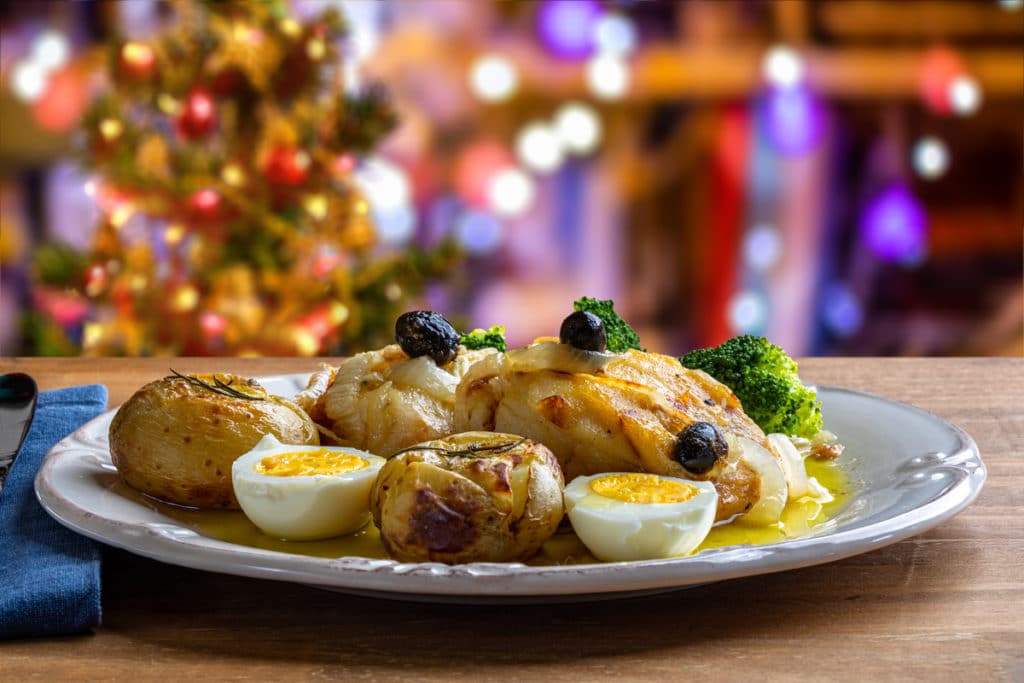 O bacalhau é o rei da gastronomia nacional; e no Natal também