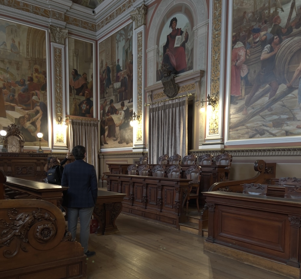 Sala das Audiências (antigo Tribunal do Comércio), no Palácio da Bolsa