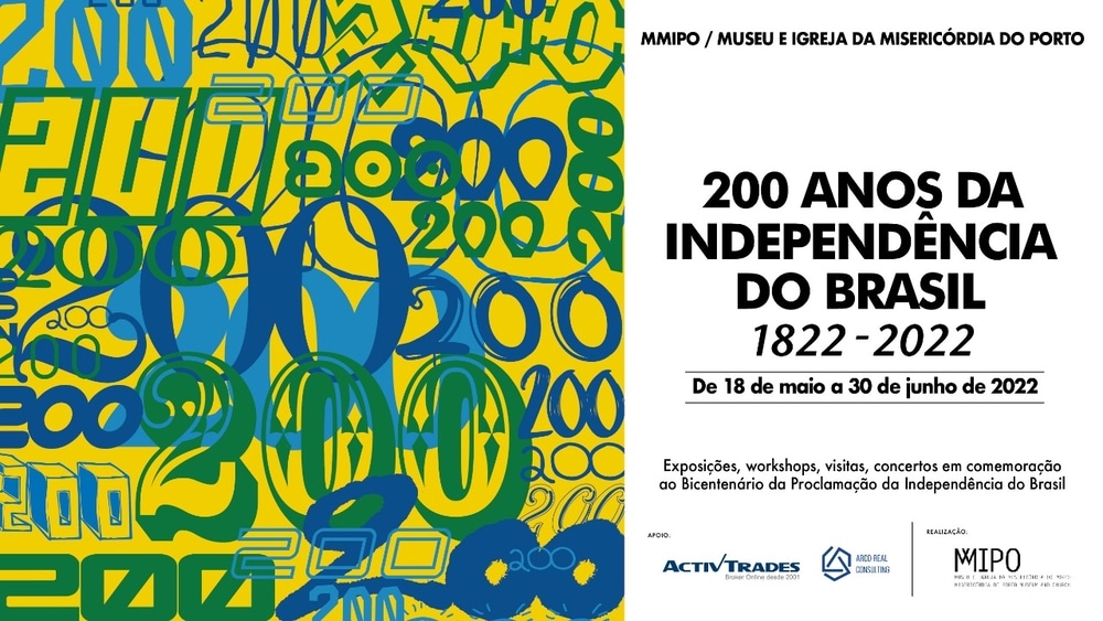 Cartaz da exposição "A Misericórdia do Porto nos 200 anos da Independência do Brasil 1822-2022", no MMIPO