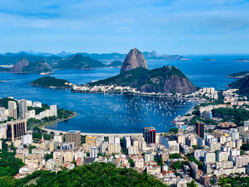 Vista para o Rio de Janeiro, no Brasil
