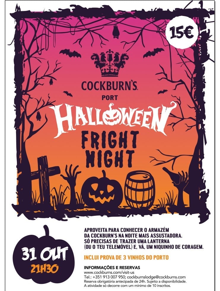As Caves Cockburn’s estão a preparar uma noite especial para celebrar o Halloween, a 31 de outubro