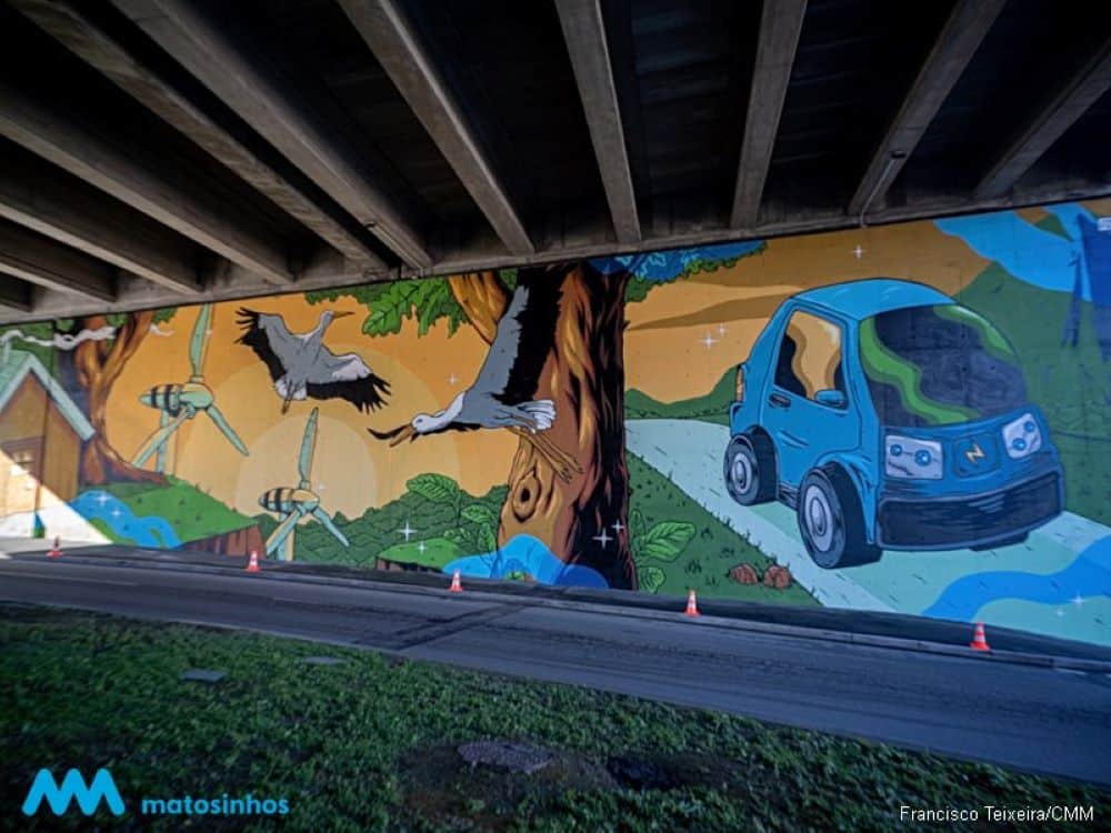 Há um novo mural em Matosinhos que alerta para a preservação do meio ambiente