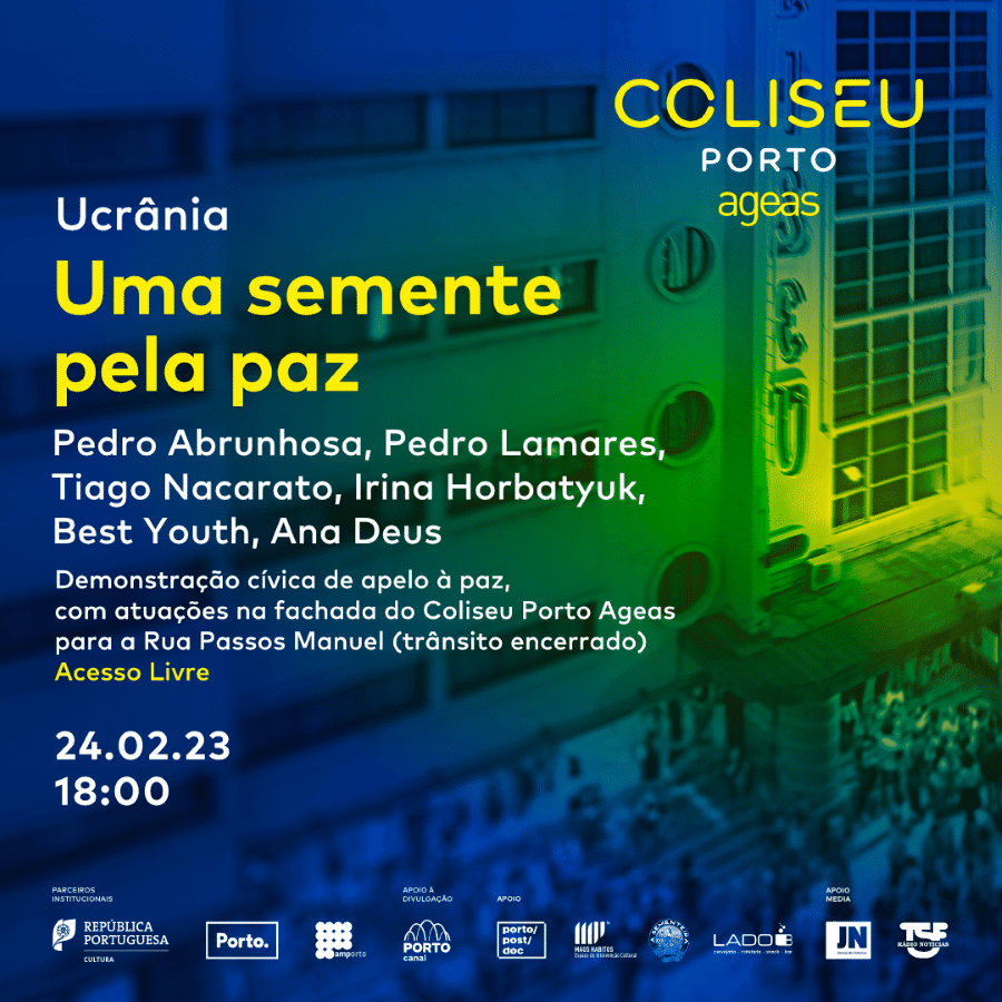 O Coliseu do Porto promove uma iniciativa solidária para a Ucrânia