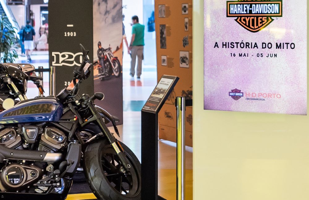 Exposição "A História do Mito - 120º Harley-Davidson”, patente na Maia